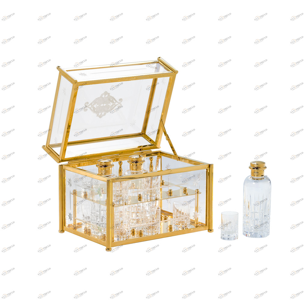 FS12-6162 FS12-6162 Маленькая коробка для спиртных напитков ПАРФЮМЕРНЫЕ ЯЩИКИ Cristal & Bronze PERFUME BOXES 