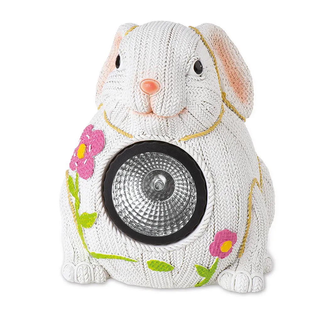 Светильник на солнечных батареях Knitrabbit, 15 см, полирезина/полипропен Santreyd STLM-2099626