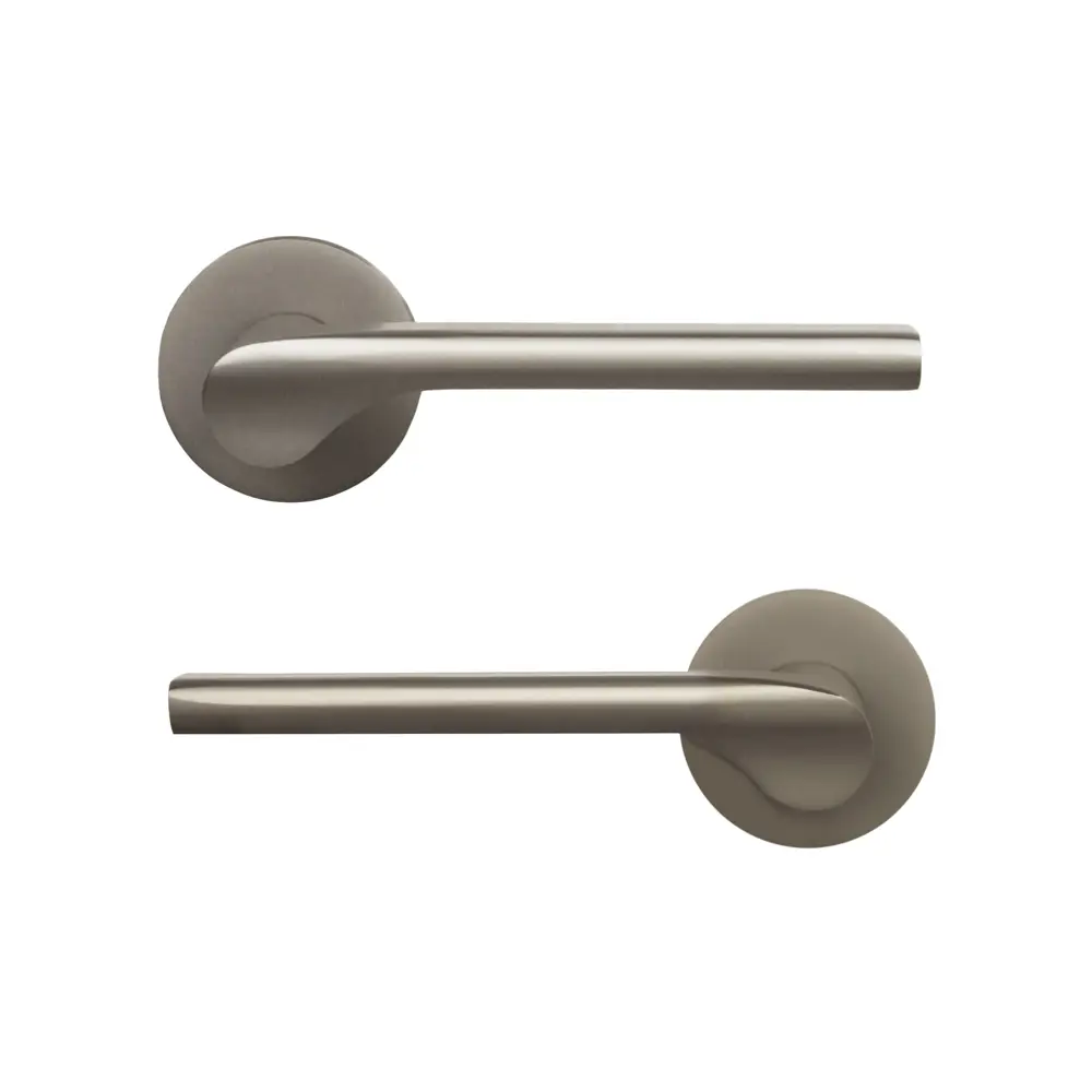 Дверная ручка на розетке KREAFORTA Паудер без запирания цвет никель STLM-2188976 - Вид №1