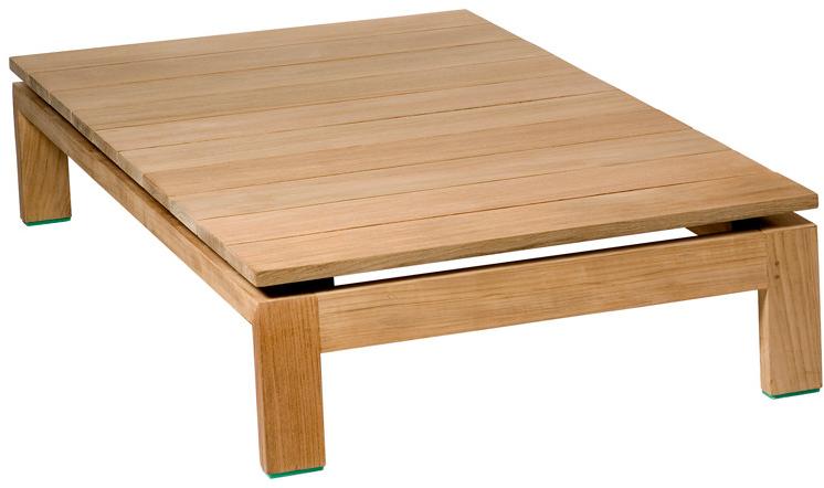 TRIBÙ Прямоугольный столик для сада из тика Kos sun-id-1479459 - Вид №1