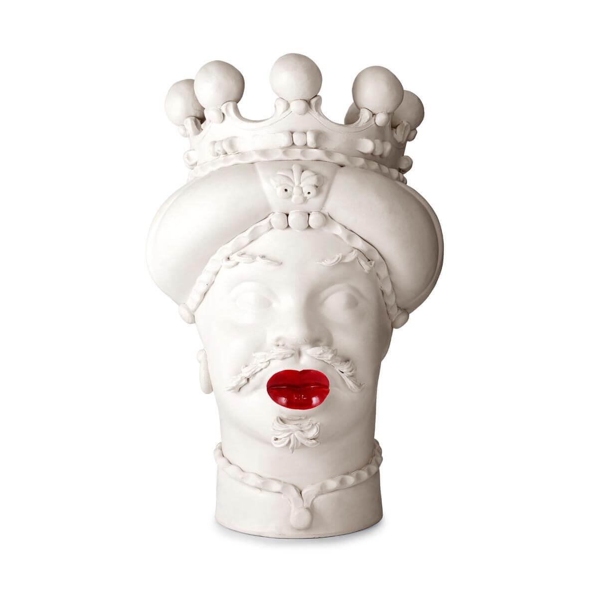 200843-WT ABHIKA ВАЗА MORO MAN MEDIUM NEW WHITE MATT 