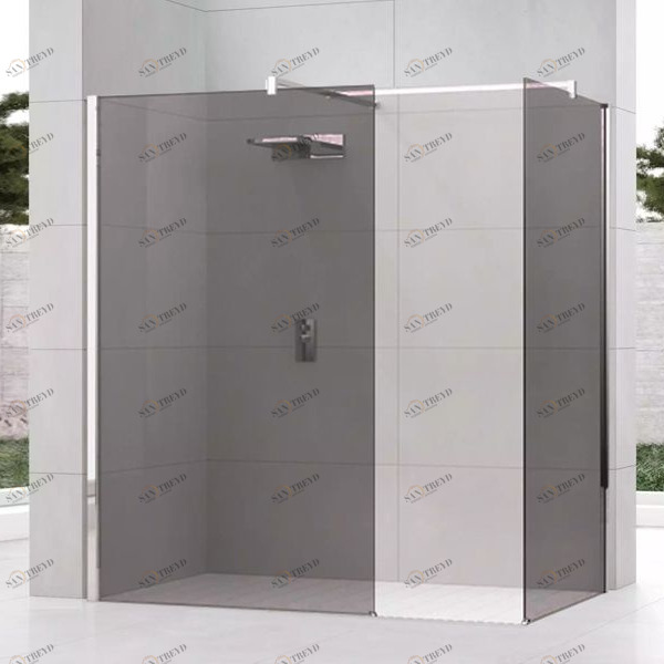 Novellini. Душевой уголок 140x90 см H+H FUMÉ с хромированным профилем KUADRA KUADH10054KKUADH9054K