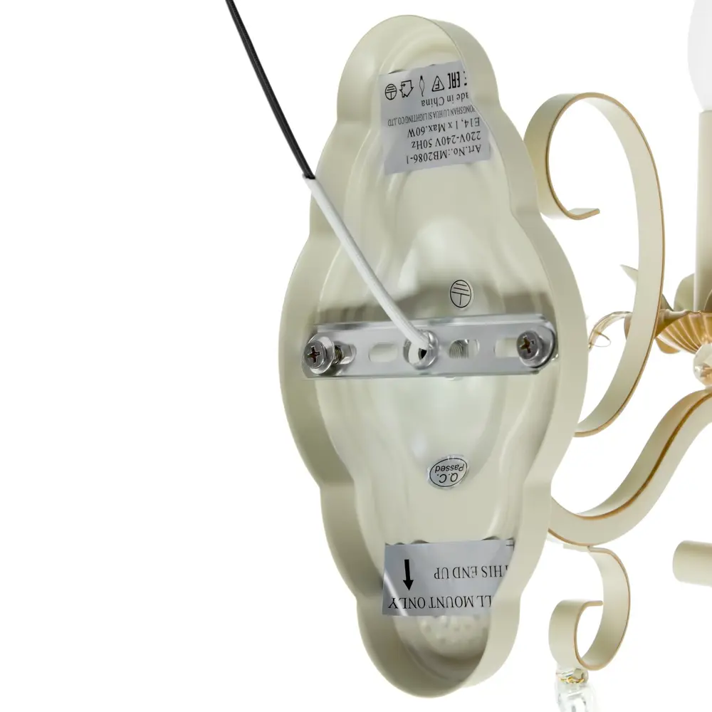 Бра Аркадия 1xE14x60 Вт, металл/стекло, цвет белый Santreyd STLM-2189170 - Вид №1