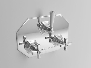 Смеситель для душа с 3 отверстиями и пластиной