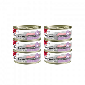 ПР0031347*6 Корм для котят DUKE"S FARM Утка, шпинат конс. 100г (упаковка - 6 шт) DUKE'S FARM
