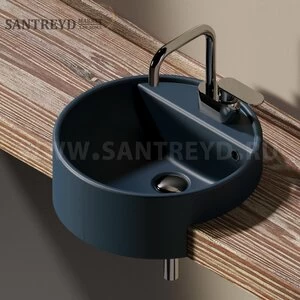 5054-42.7016 Полувстраиваемая раковина консольная 50 см антрацая Flaminia Twin