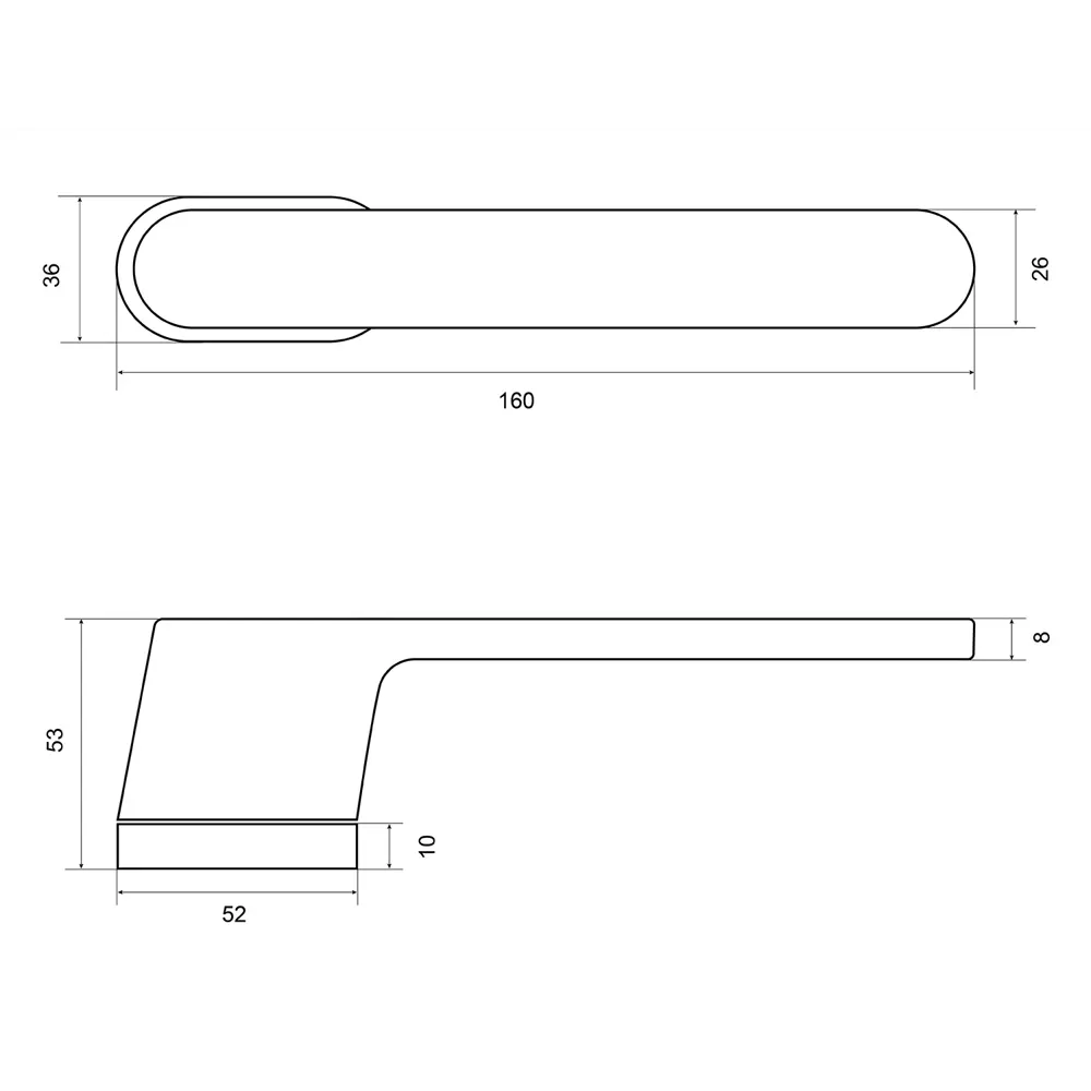 Дверные ручки Palladium Stenberg без запирания цвет графит STLM-2010112 - Вид №4