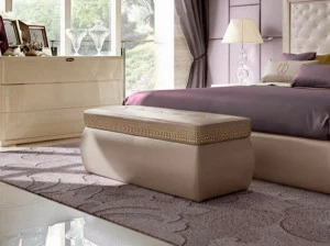 Turri Прямоугольный кожаный пуф с обивкой Stardust