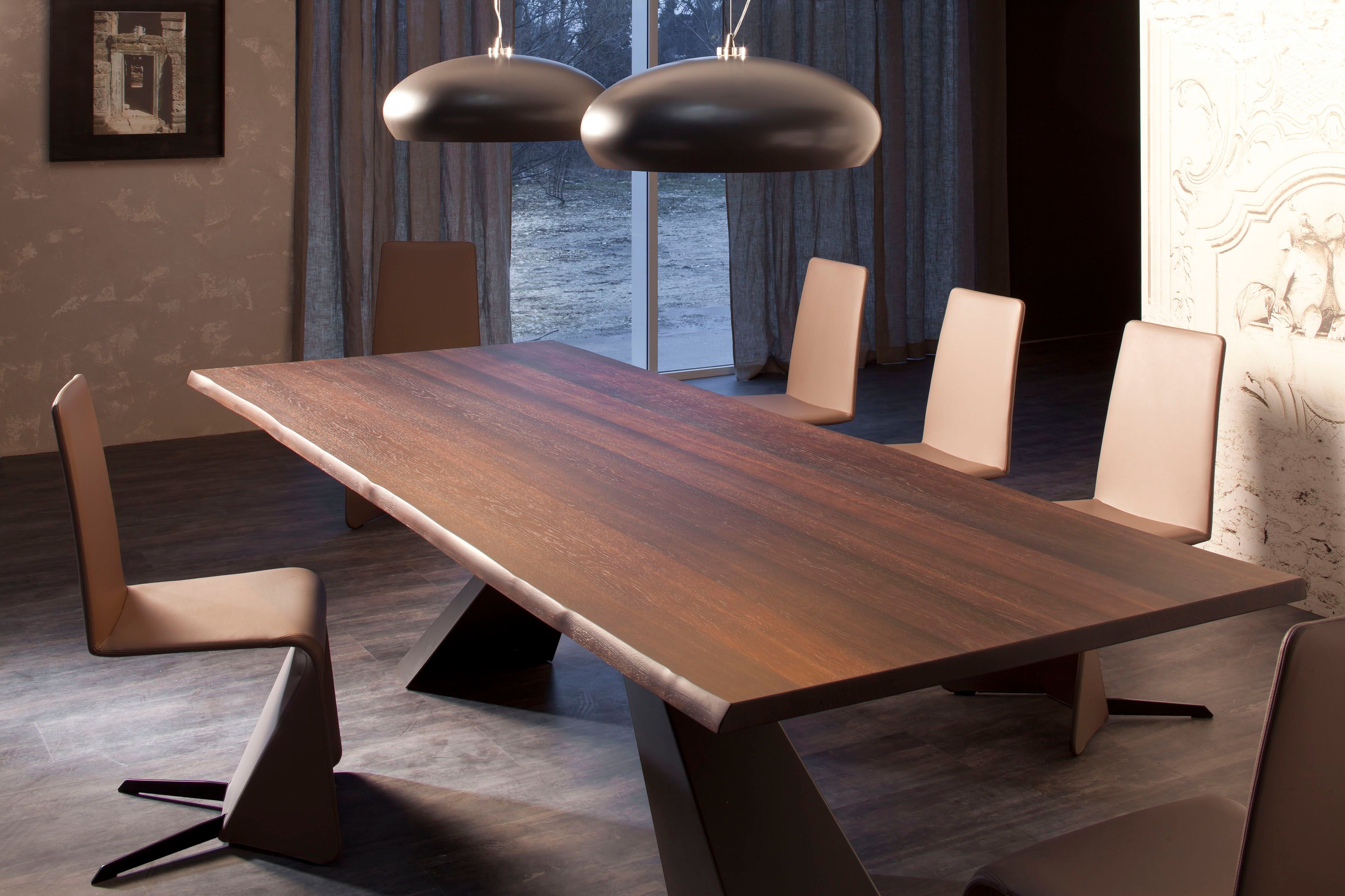 Прямоугольный стол из стали и дерева Cattelan italia ELIOT WOOD ARCH-00083554 - Вид №1