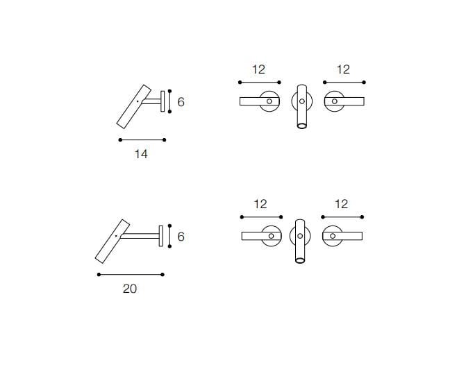 Настенный смеситель для раковины из нержавеющей стали с 3 отверстиями Falper цилиндр ARCH-00073399 - Вид №2