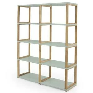 Стеллаж Tenzo Art, 156x120x36 см, дуб, зеленый