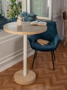 90774850 Стол многофункциональный круглый Flat 950-800 50x3.5 см бетон цвет бежевый ST1N STLM-0377165 МЕЛОДИЯ СВЕТА