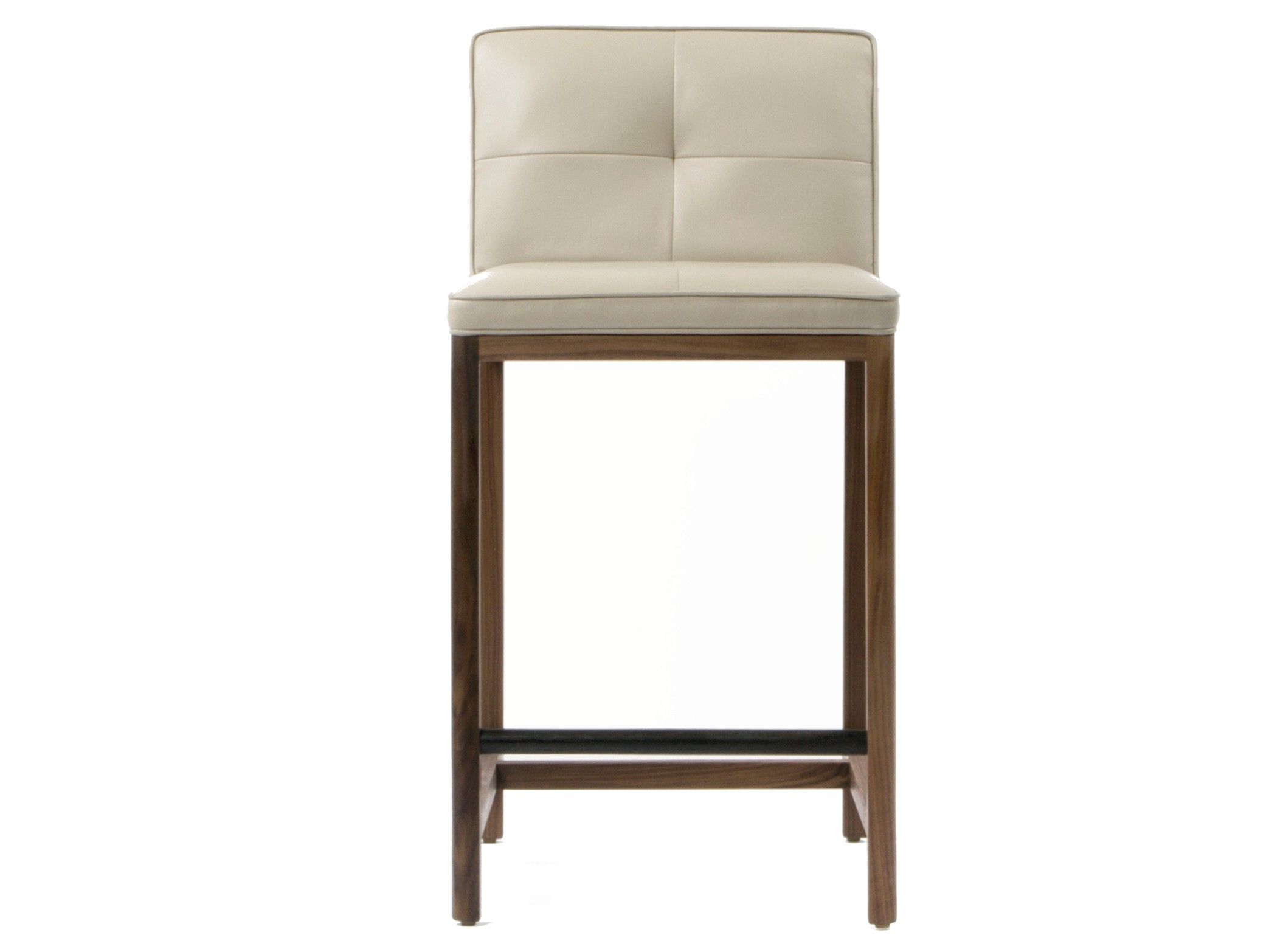 Кожаный мягкий стул со спинкой BassamFellows Wood Frame Dining ARCH-00068313 - Вид №1