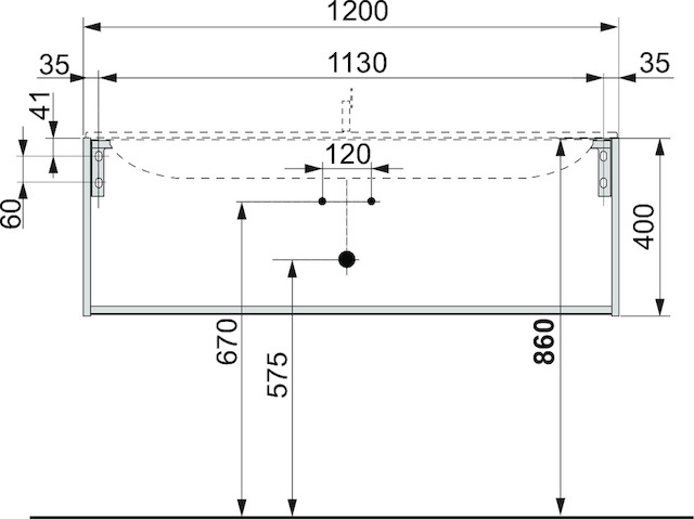 32981290000 Тумба под умывальник KEUCO Plan - Вид №2