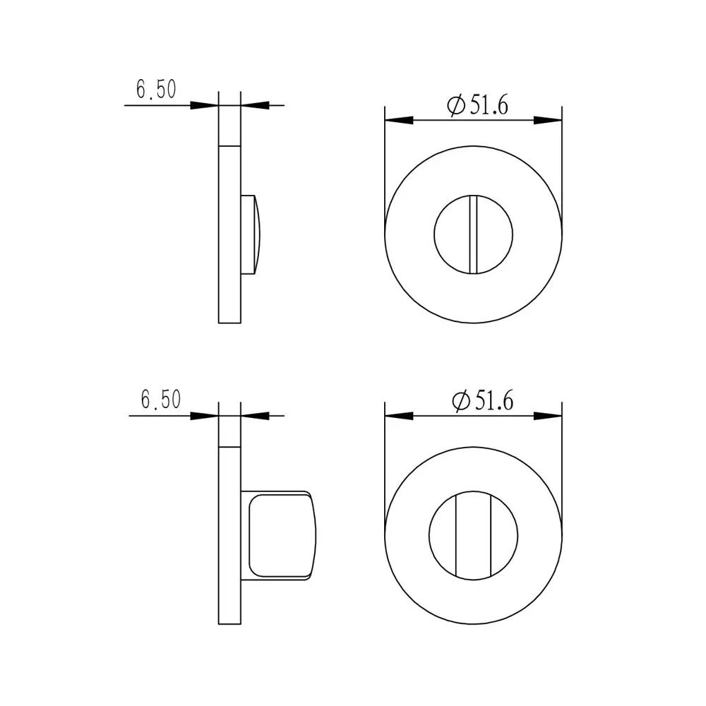 Завертка дверная KREAFORTA WC-R2 алюминий цвет графит STLM-2048214 - Вид №4