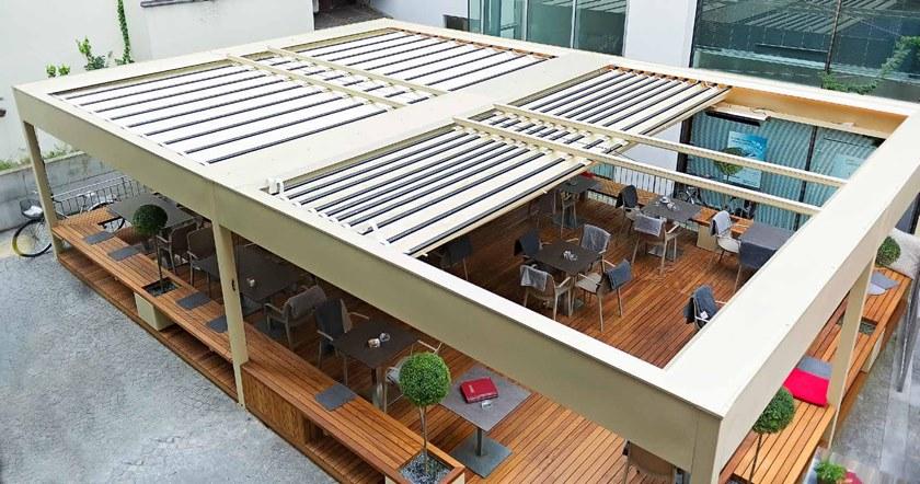 L'Officina by Adami Отдельностоящая пергола со сдвижной крышкой sun-id-1386551 - Вид №3