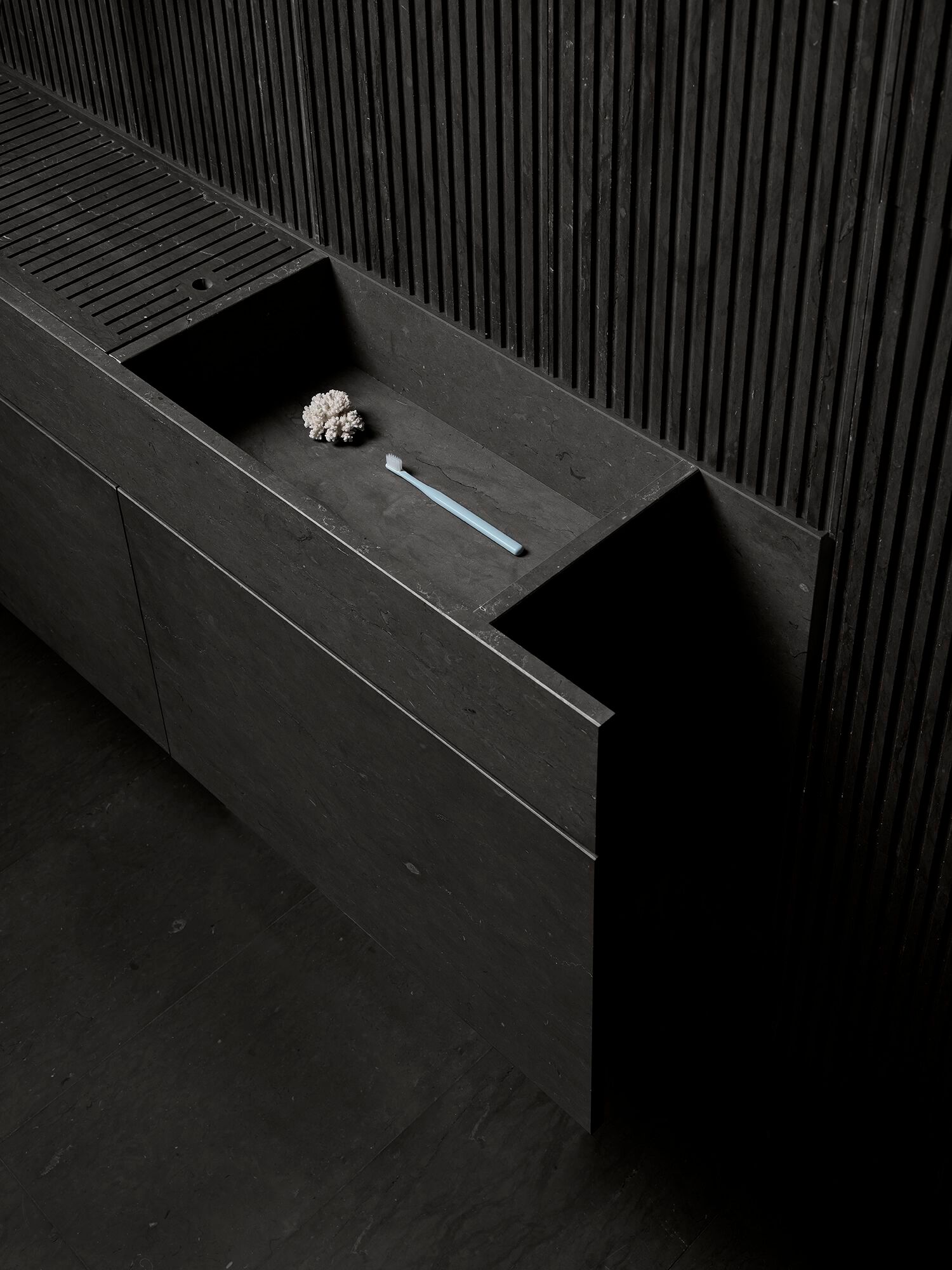 Мраморный подвесной умывальник со встроенной раковиной с ящиками LUCE DI CARRARA Passage ARCH-00087678 - Вид №2