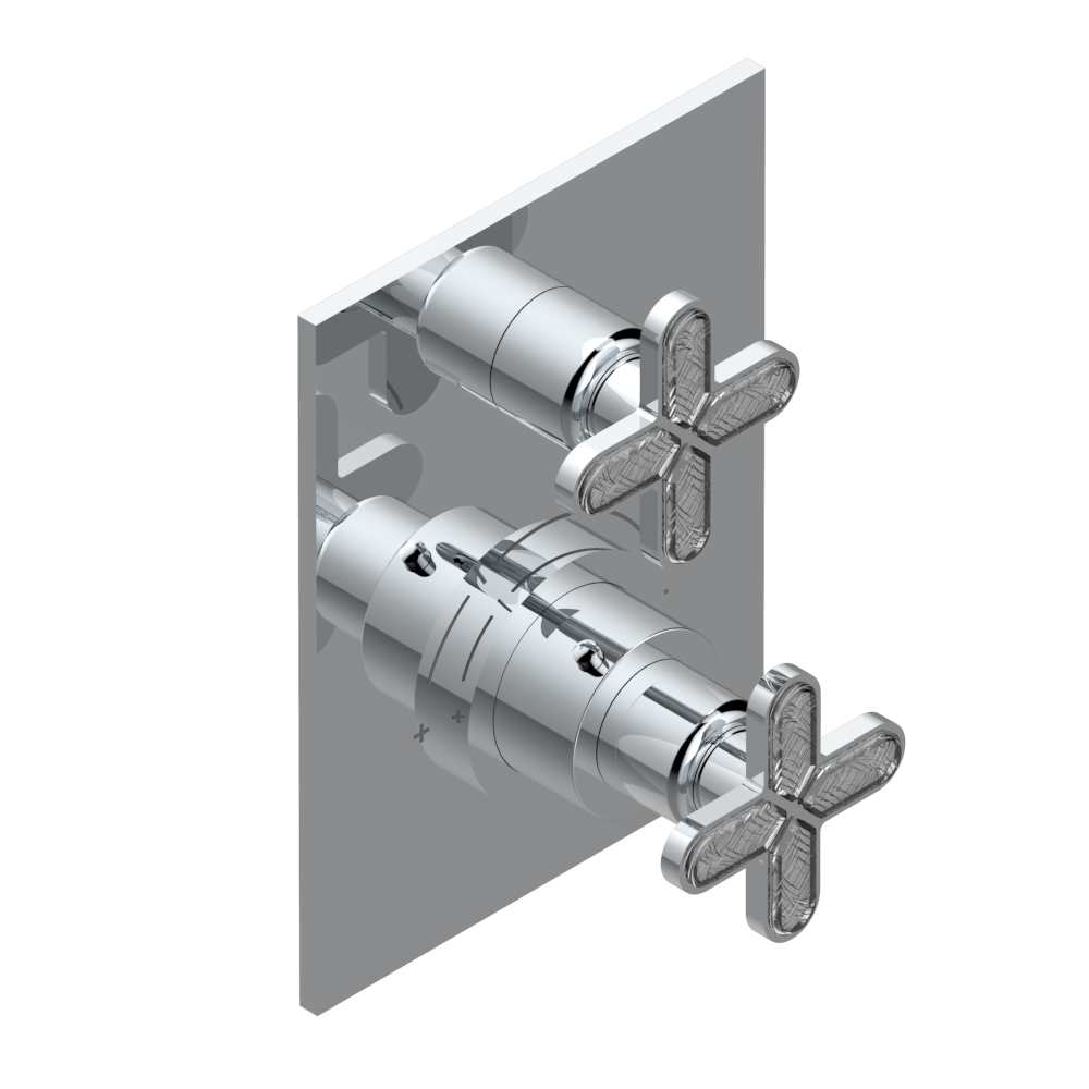 A6G-5300BE Ручки регулировки для термостата THG с вентилем арт.5300AE Thg-paris Profil инкрустация Lalique Хром A6G 5300BE  A02 CAT.A