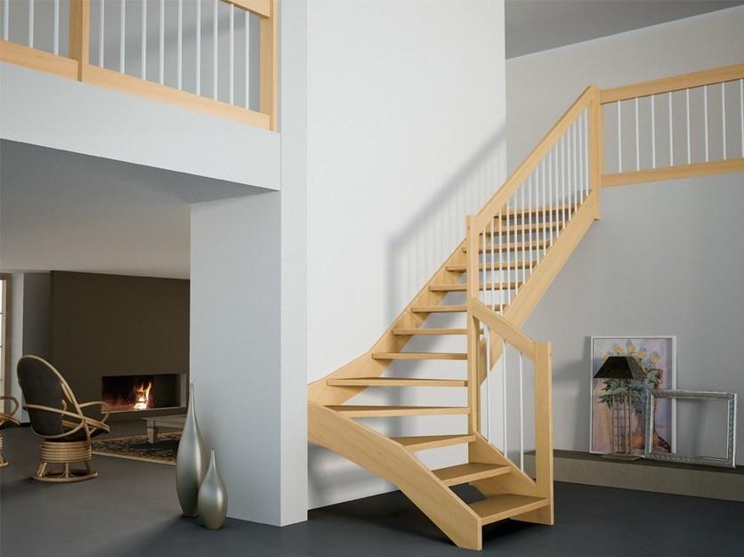 Fontanot Самонесущая Г-образная консольная лестница из дерева Oxa sun-id-1444210 - Вид №3