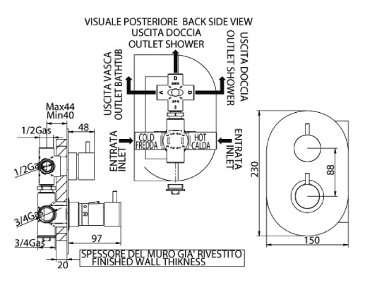 82492000CODPOV-2 Смеситель Bandini Clock Santreyd - Вид №1