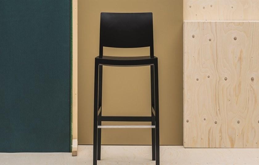 Andreu World Барный стул высокий обитый Duos Bq2760 - Вид №3