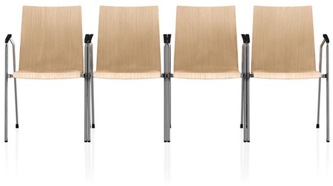 Brunner Штабелируемый стул для конференций из дерева с подлокотниками First sun-id-1448306 - Вид №2