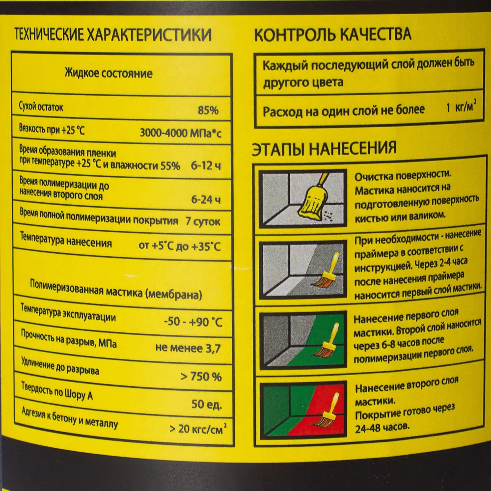 Мастика гидроизоляционная Топколор, 1 л, цвет серый Santreyd STLM-2052323 - Вид №2