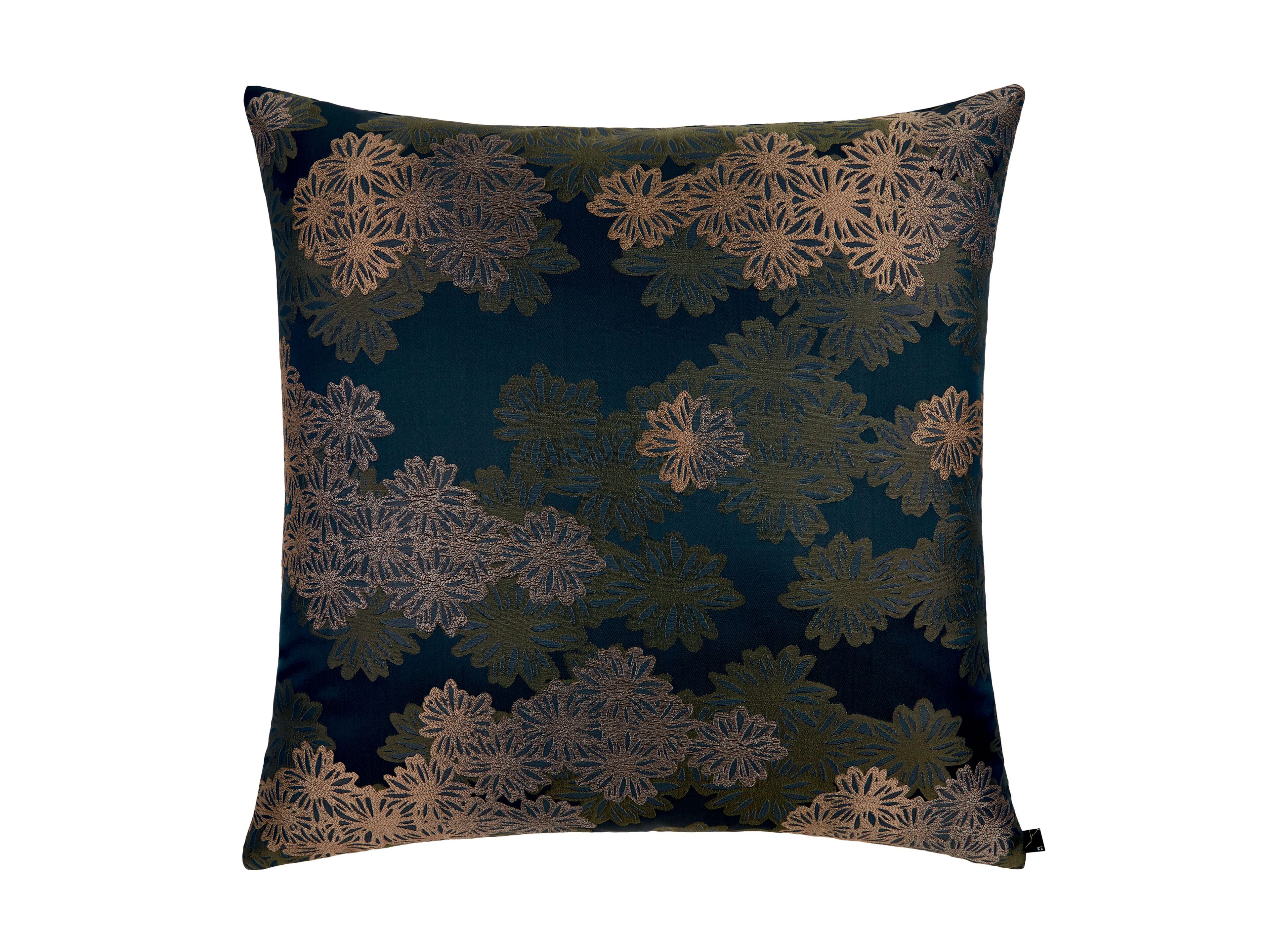 Квадратная подушка с цветочным рисунком K-3 Shogun Blue ARCH-00006054