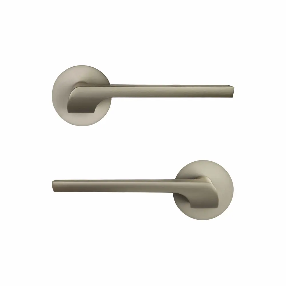 Дверная ручка на розетке KREAFORTA Вихра без запирания цвет никель STLM-2019719 - Вид №1