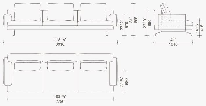 Lema 3-х местный тканевый диван sun-id-1400281 - Вид №11