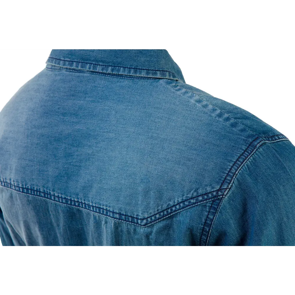 Рубашка Neo Tools Denim темно-синяя размер XL рост 187 STLM-2009422 - Вид №3