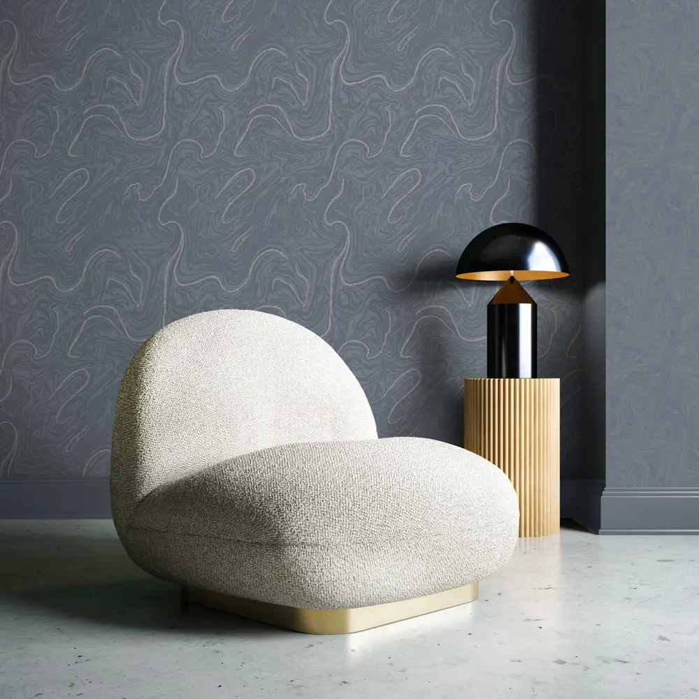 Обои флизелиновые Erismann Lena темно-серые абстрактные 1.06 м 89372644 STLM-0814657 - Вид №4