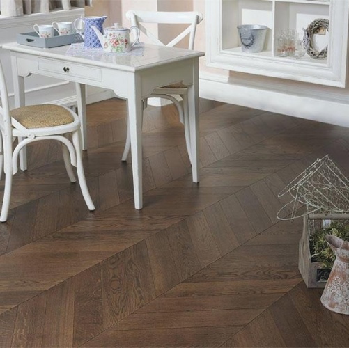 Паркет Ёлка Coswick Молочный Шоколад Дуб Натур (Гладкая) 320х82,55 мм 11283217 - Вид №3