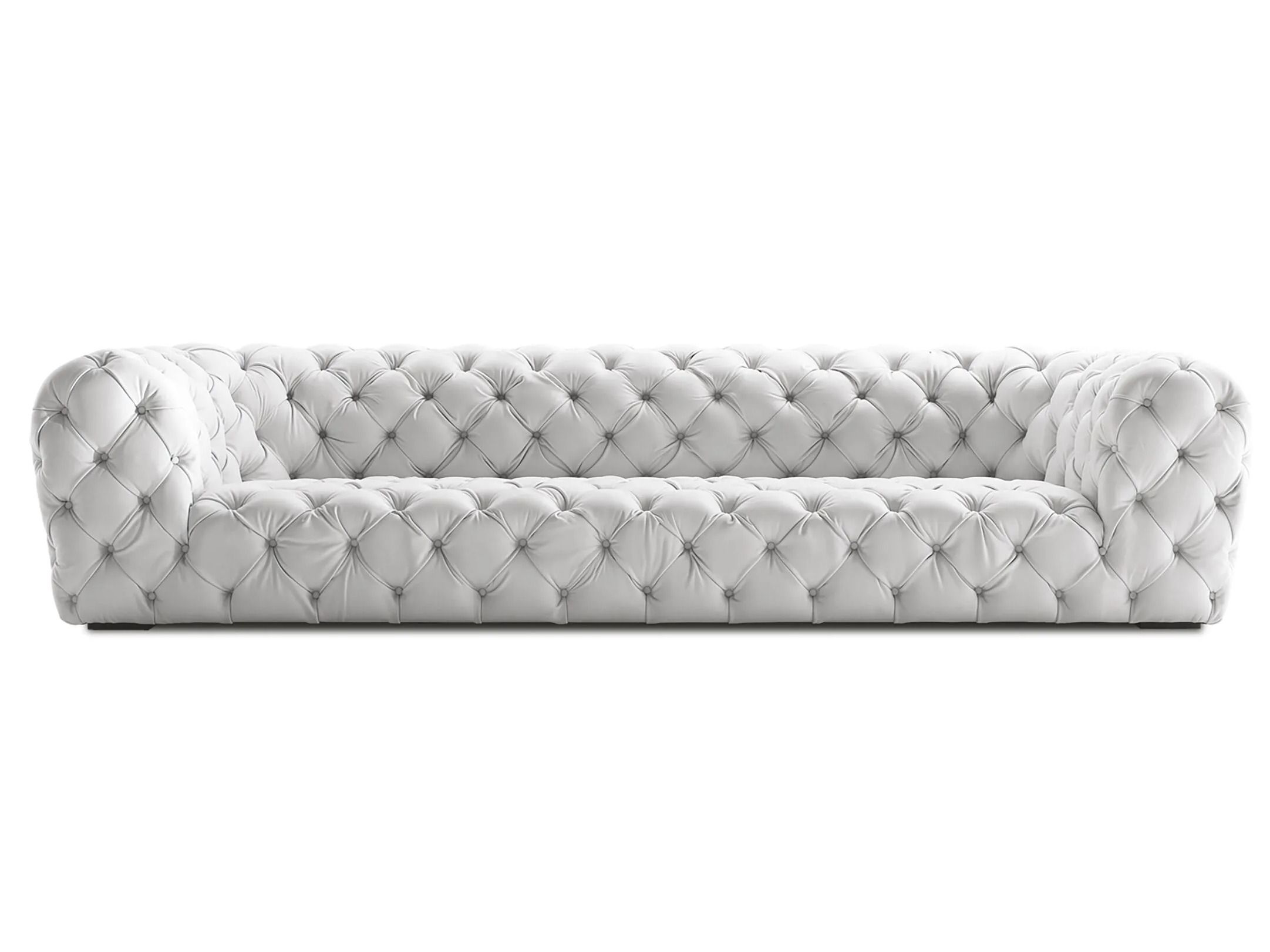 Кожаный линейный капитонный диван Baxter Chester moon ARCH-00091790