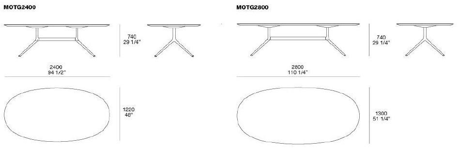 Poliform Овальный мраморный стол Mondrian sun-id-1493907 - Вид №1