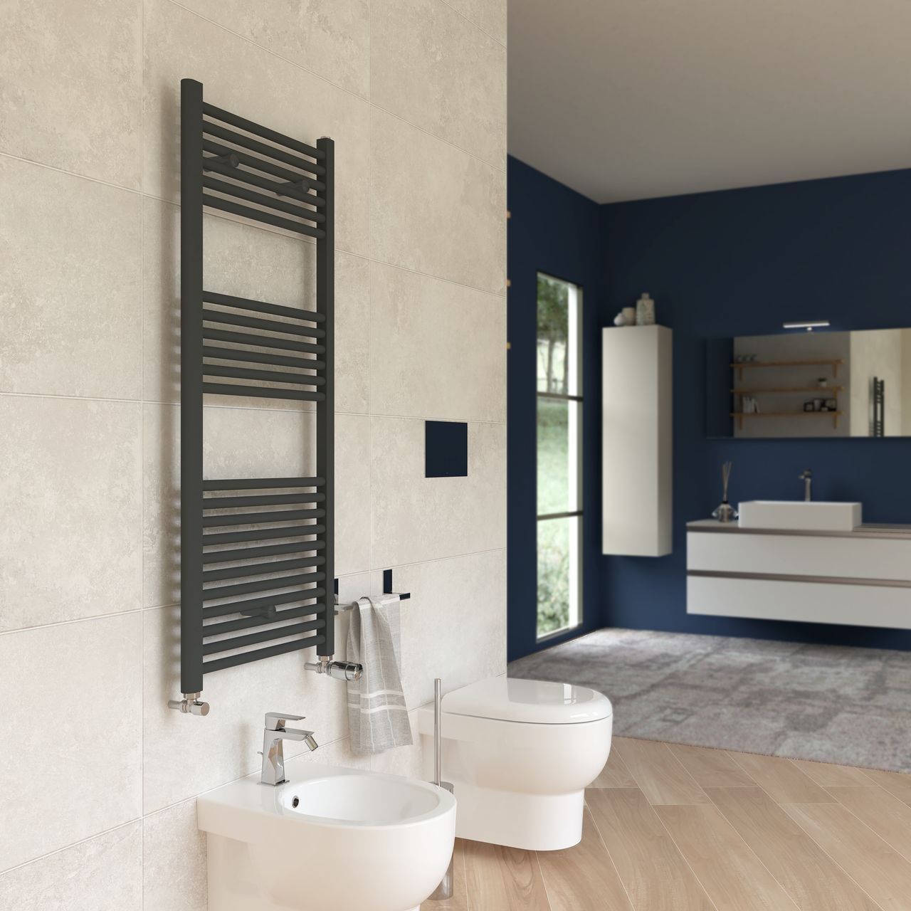 Настенный стальной полотенцесушитель с горячей водой Ercos Опера ARCH-00101025