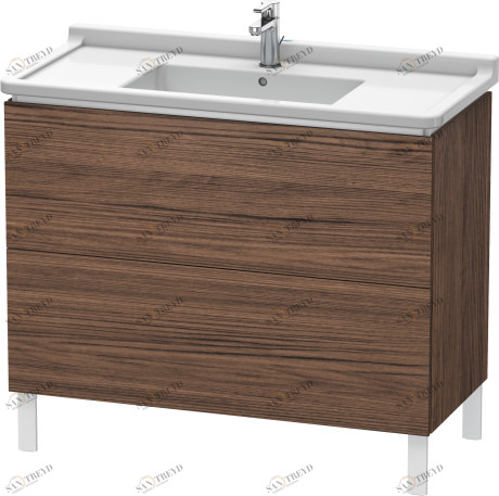 LC661002121 Тумбочка напольная L-Cube #LC6610 1020 x 469 мм Орех темный декор Duravit