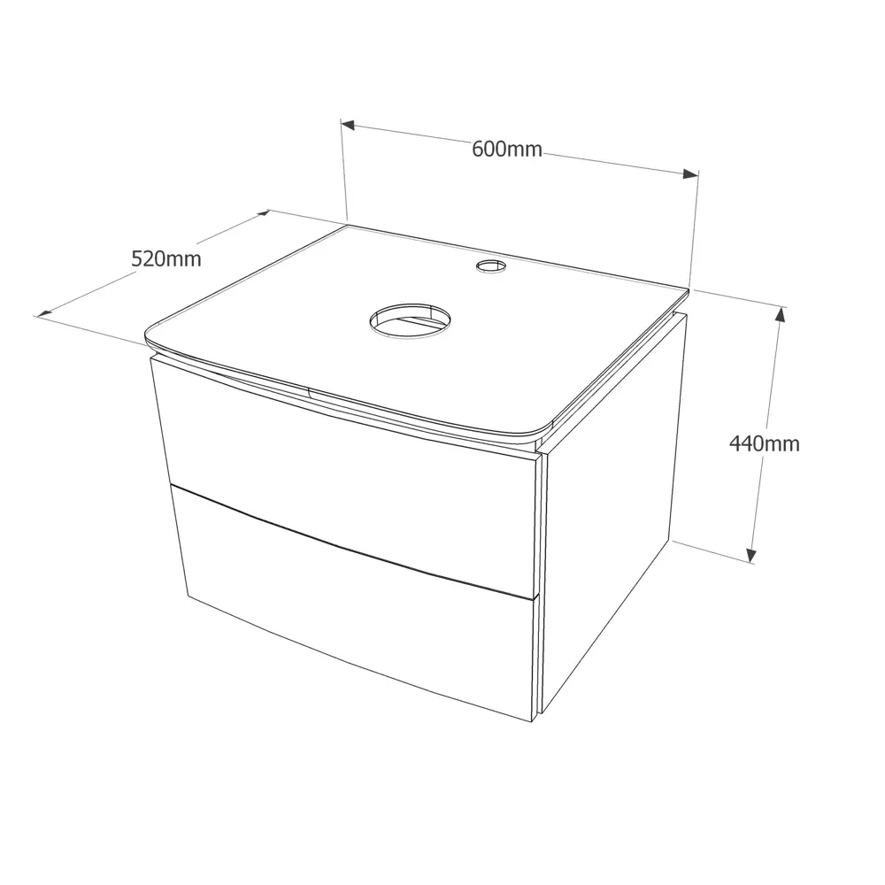 Тумба под раковину подвесная Cosmo 60 см цвет белый VIGO STLM-2031129 - Вид №7