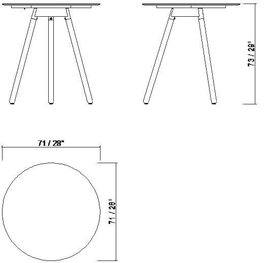 Круглый садовый стол HPL MAMAGREEN Daisy ARCH-00007912 - Вид №1