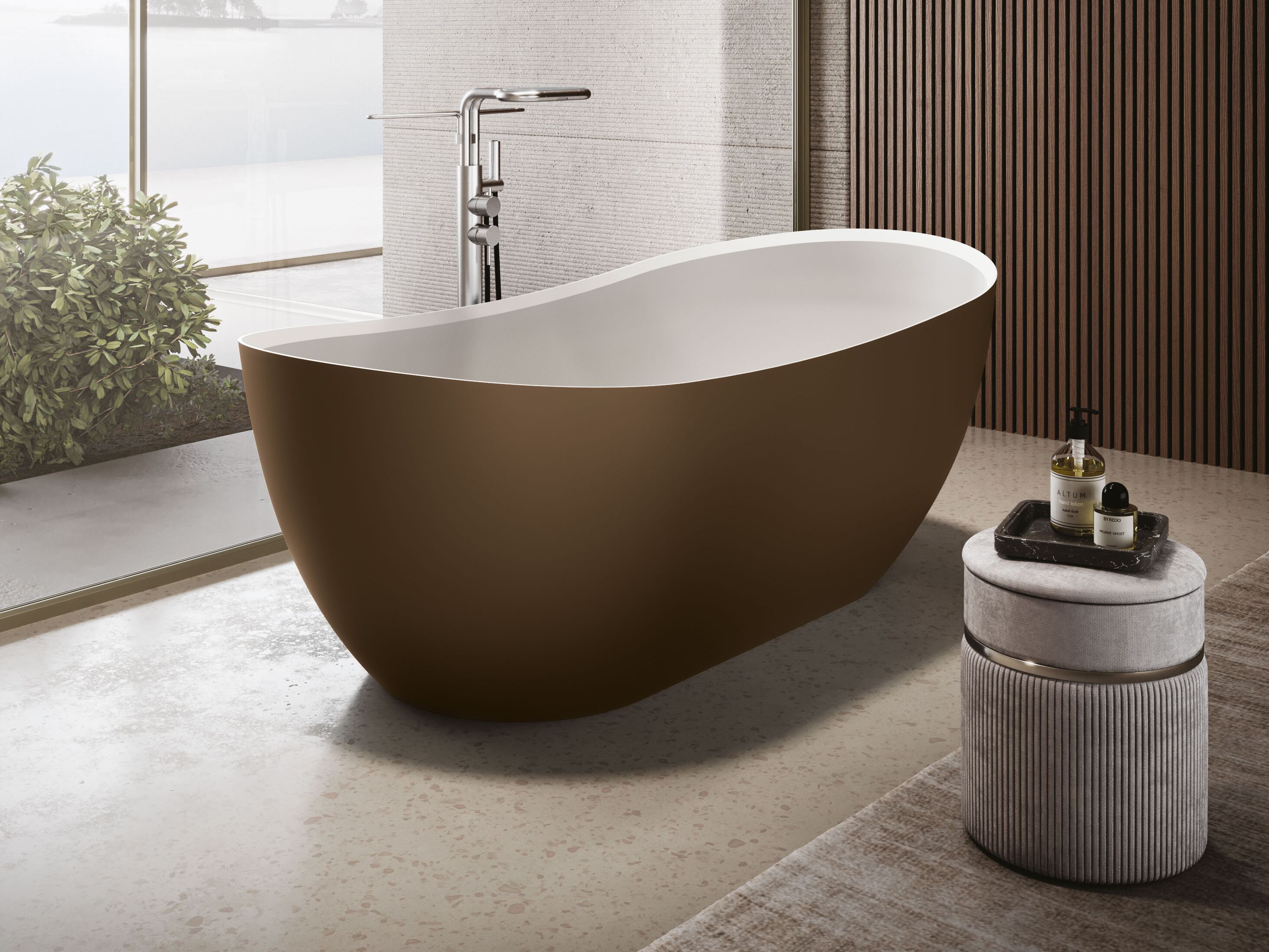 Овальная ванна в центре комнаты в Aquatech® DISENIA KUNA ARCH-00086689