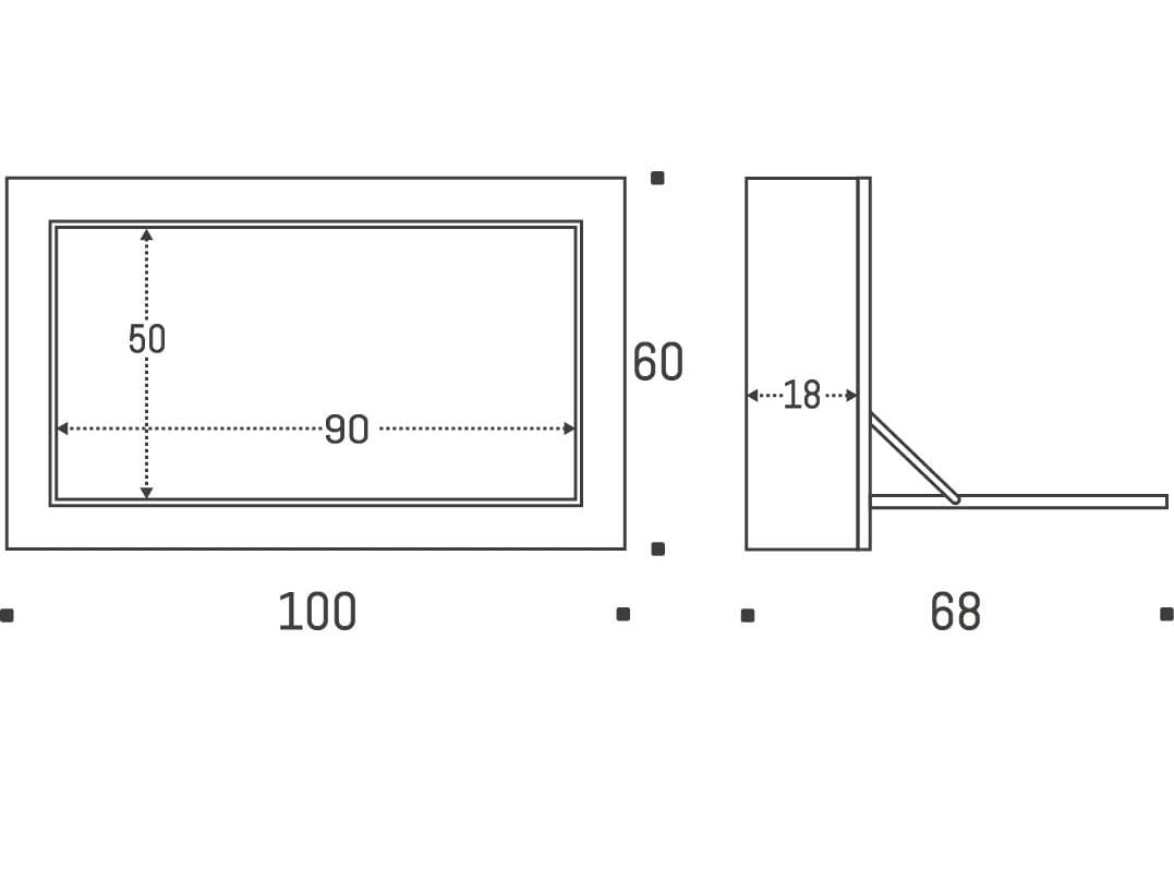 Фанерный подвесной письменный стол с откидными дверцами AMBIVALENZ Fläpps Box 100x60x20 ARCH-00140490 - Вид №6