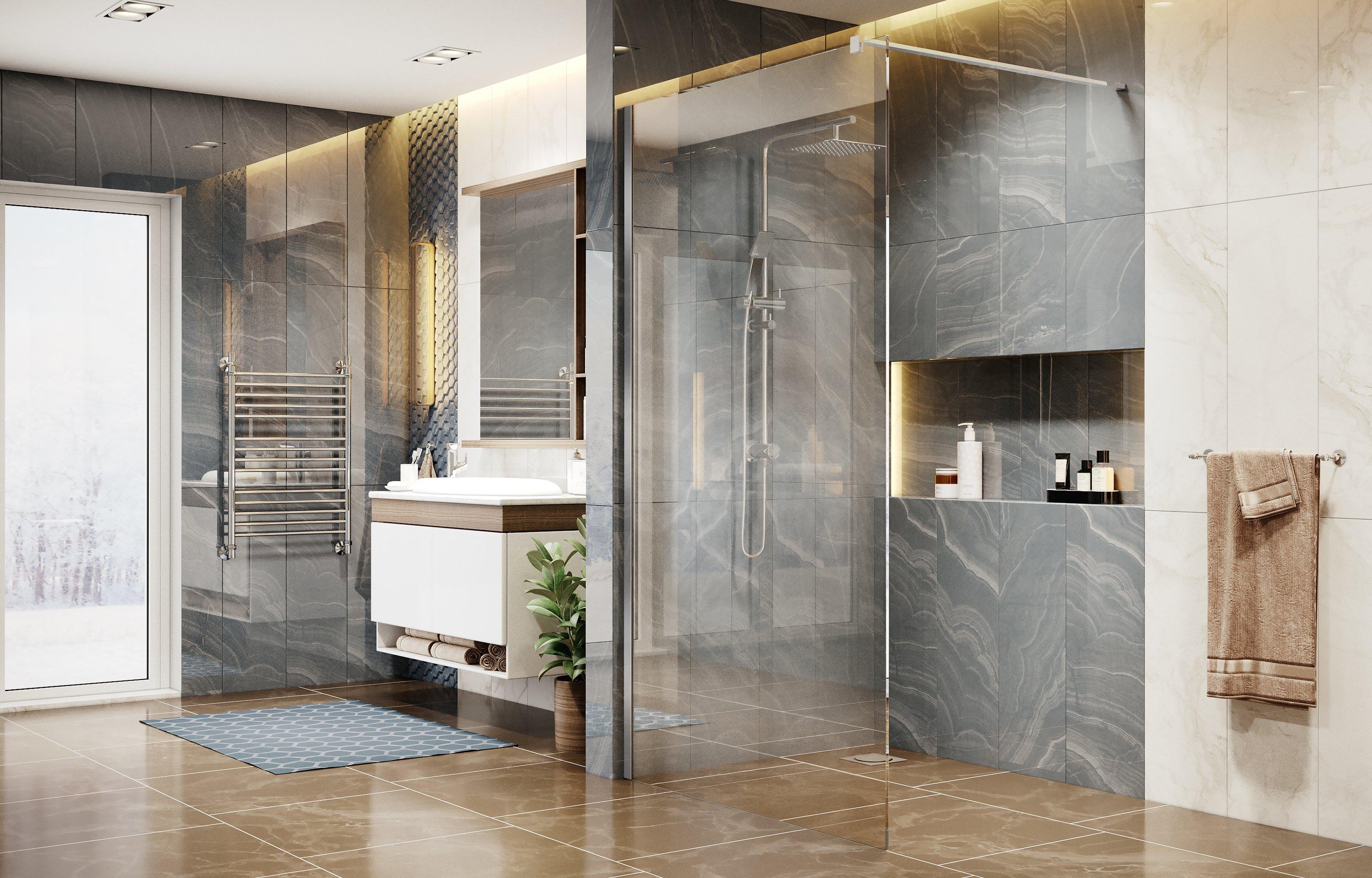 Душевая перегородка Ambassador Waik-in 15031103 (1100x2000), 1 место Walk-in - Вид №1