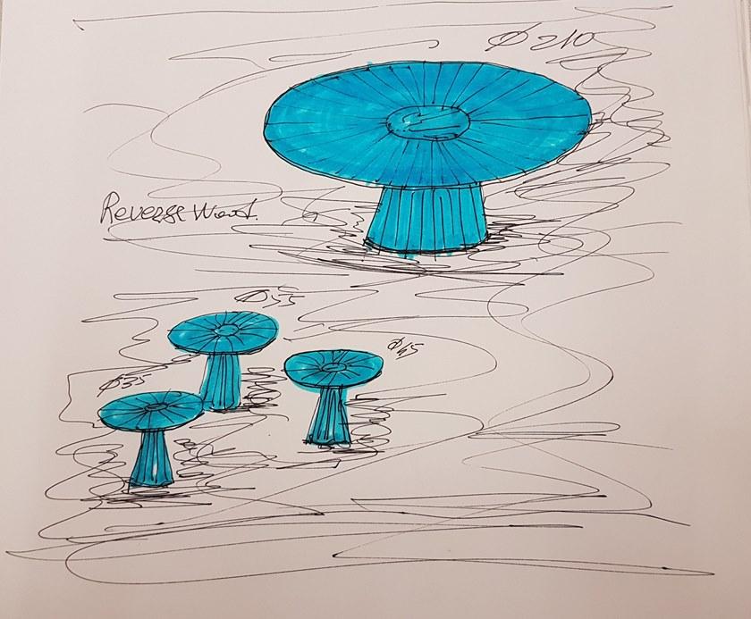 Andreu World Круглый деревянный стол Reverse wood Me 9955 - Вид №2