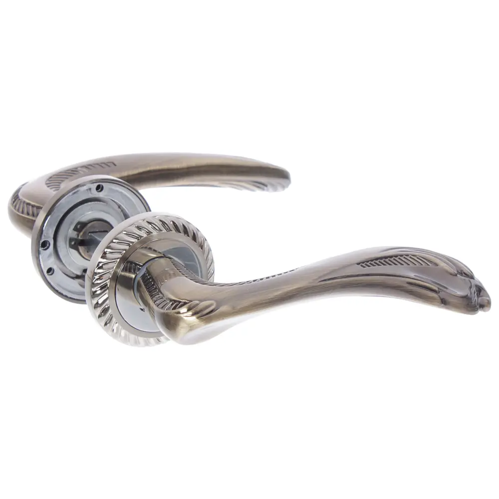 Ручка дверная на розетке Palladium D 307, цвет античная бронза STLM-2026590 - Вид №1