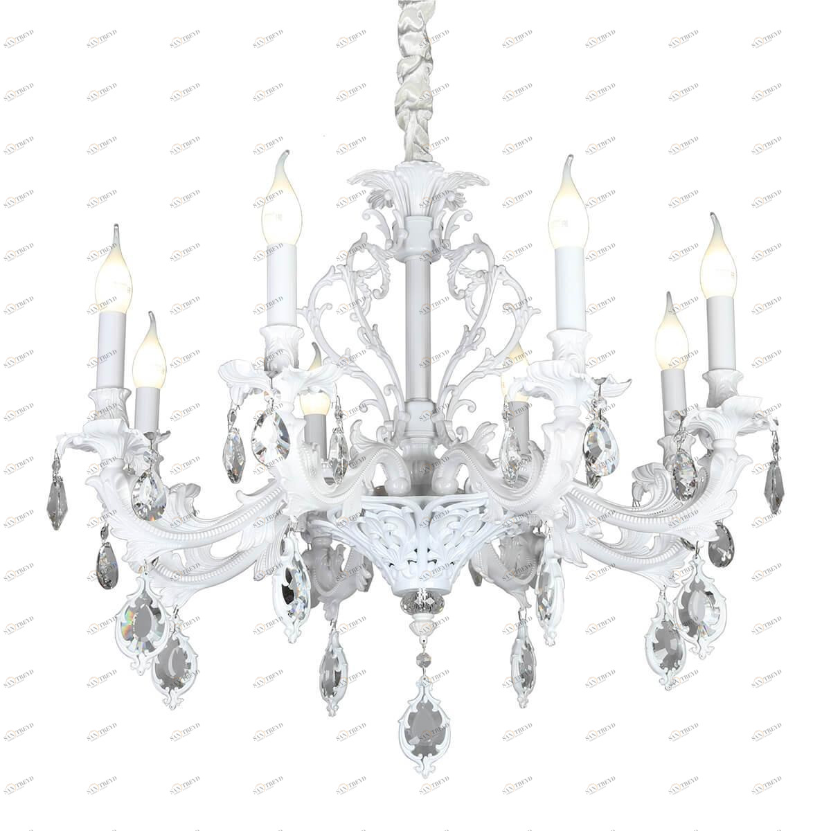 Подвесная люстра Omnilux Senis OML-74713-08 OMNILUX ДИЗАЙНЕРСКИЕ, SENIS WHITE 187200 Белый 
