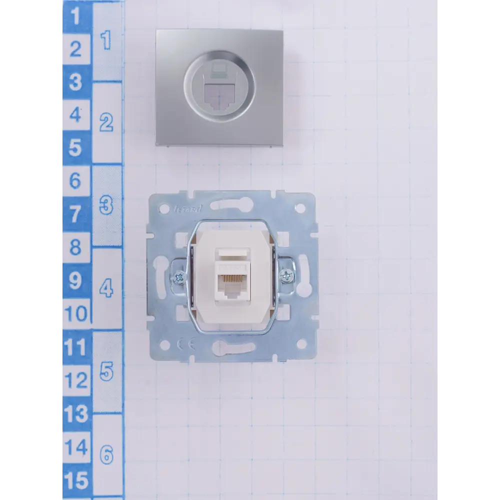 Розетка компьютерная Lezard Karina цвет матовый серый STLM-2087108 - Вид №8