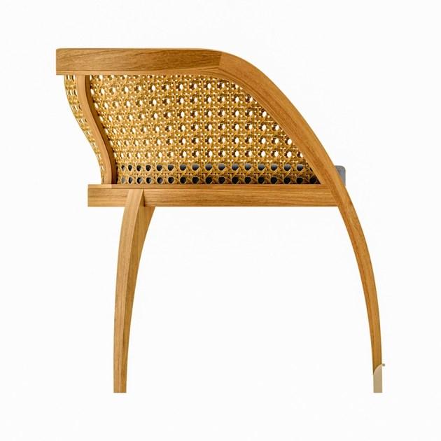 ASTELLO Садовый стул из тика с подлокотниками Coquelicot Cl.sf1.f1 - Вид №3