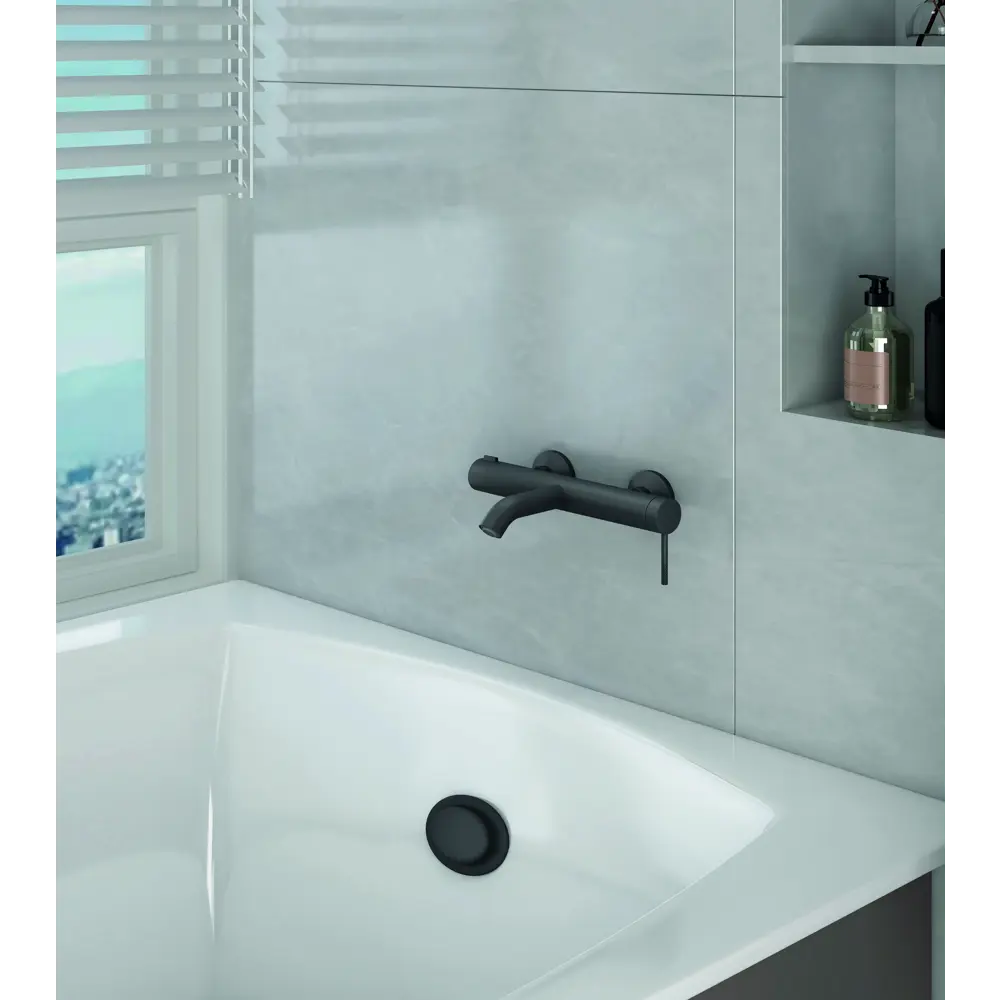 Смеситель для ванны Терни KONSENSA черный STLM-2045088 - Вид №4