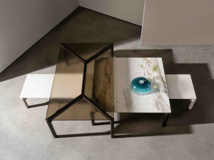 Прямоугольный керамический журнальный столик