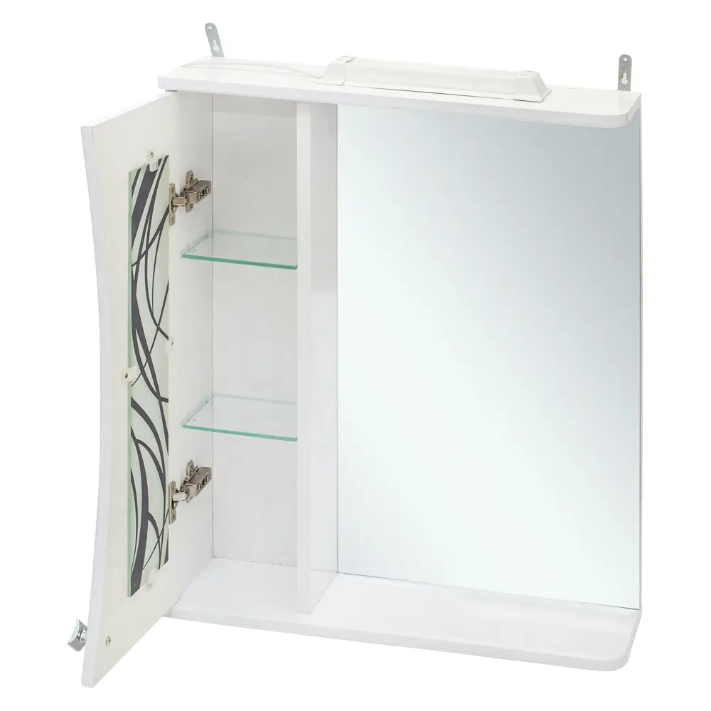 Шкаф зеркальный «Мальта» 55 см цвет белый VIGO STLM-2123311 - Вид №2